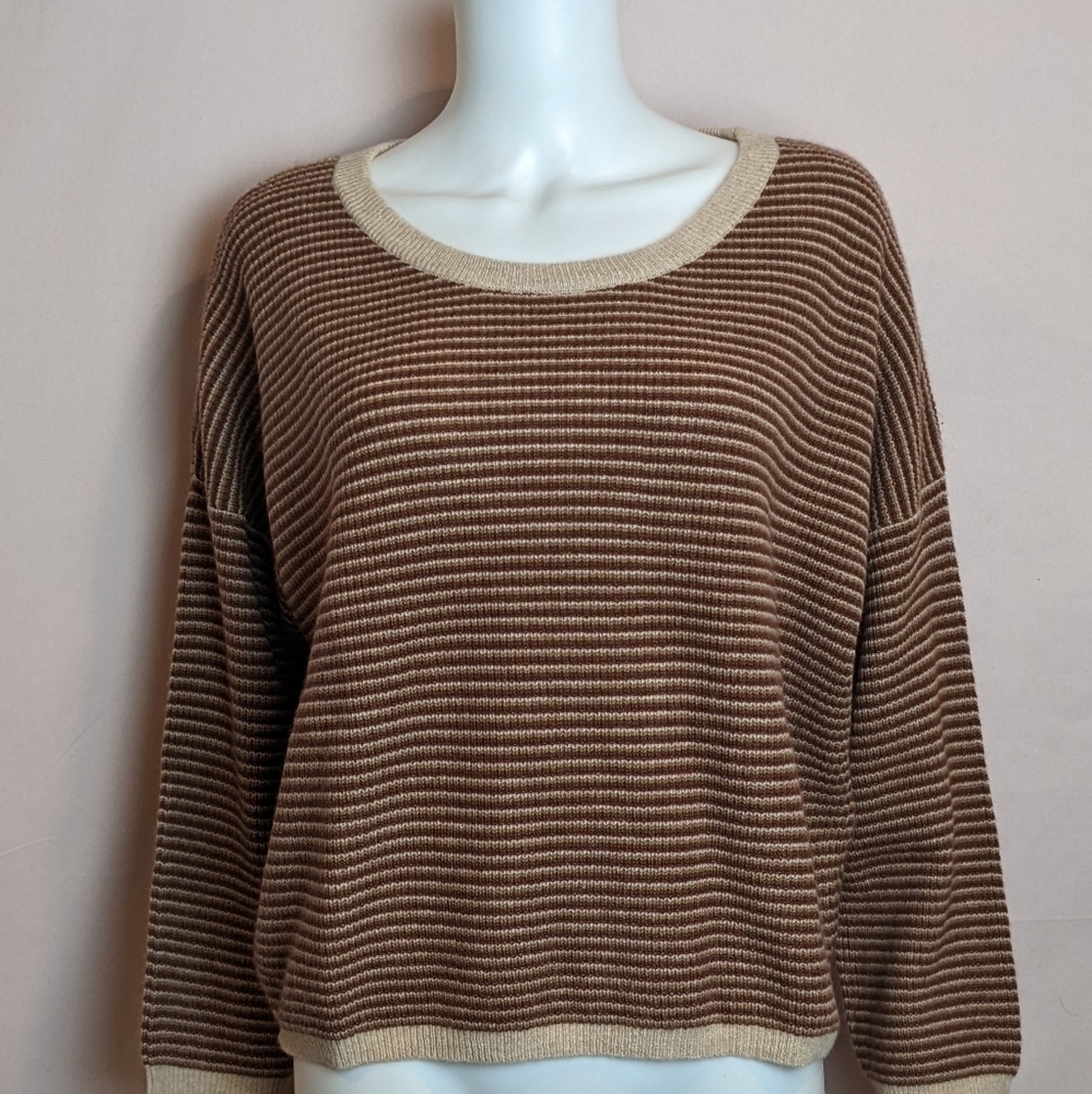 Crush Cashmere Tarifa Striped Spice Stripes Boyfriend Sweater